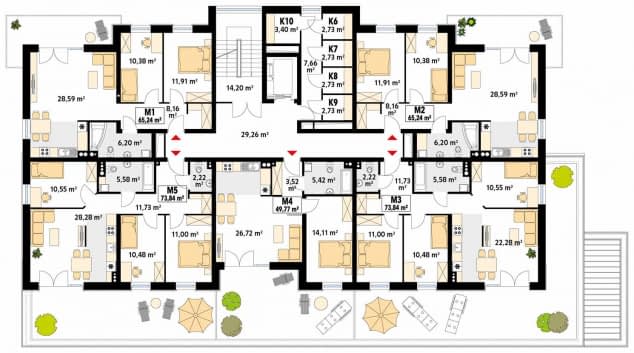 Rzut projektu Kameralny (SL) - pietro1