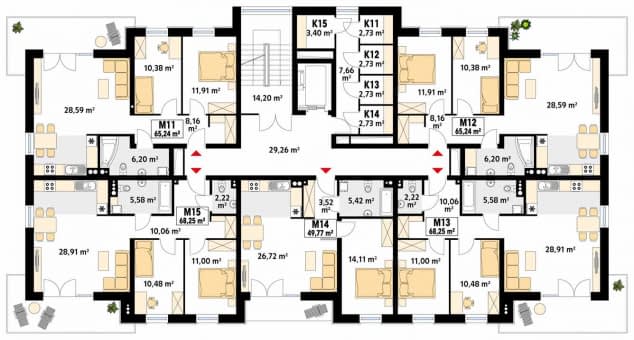 Rzut projektu Kameralny (SL) - pietro3