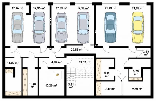 Rzut projektu Lazur 2 (CE) - piwnica