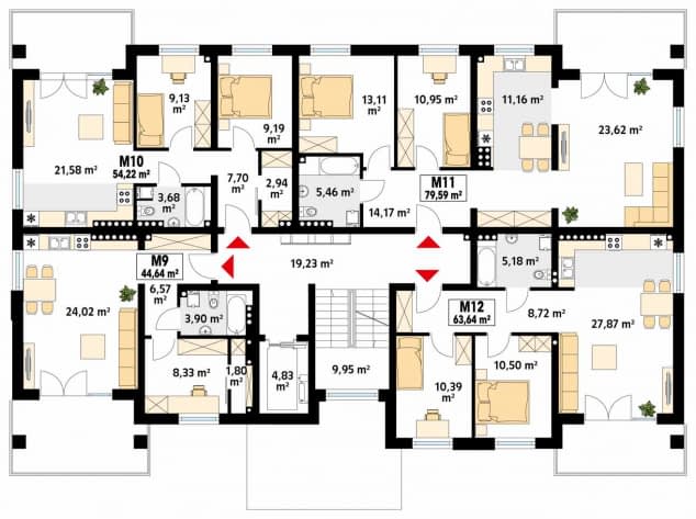 Rzut projektu Akant 3 (CE) - pietro2