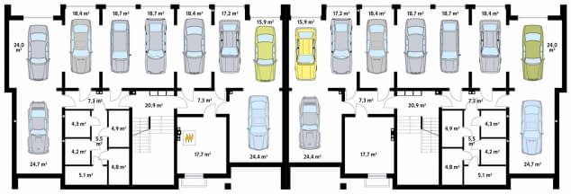 Rzut projektu Akant (CE) - piwnica