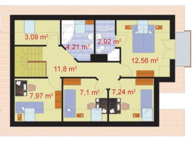 Rzut projektu SAO PAULO - Poddasze