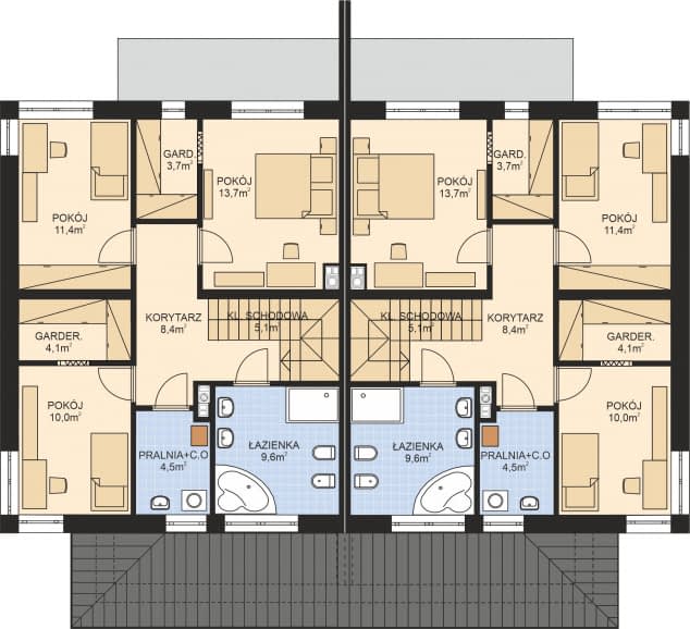 Rzut projektu APS 307 - Piętro