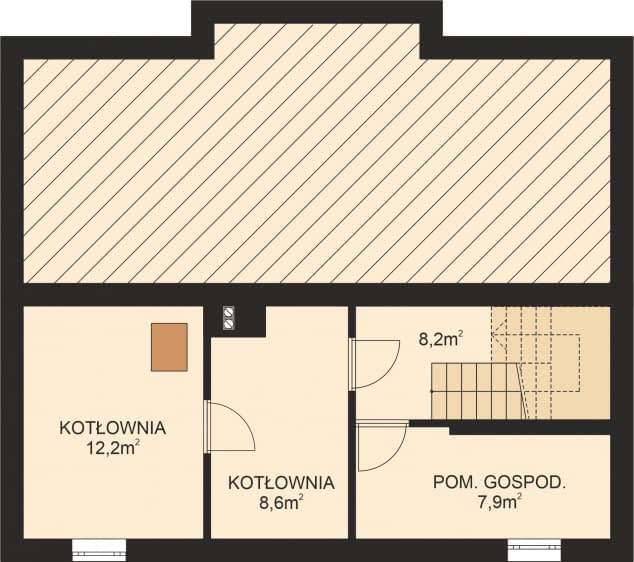 Rzut projektu APS 206 - Piwnica
