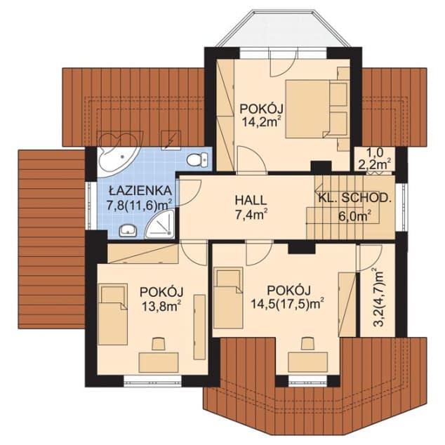 Rzut projektu APS 061 - Poddasze