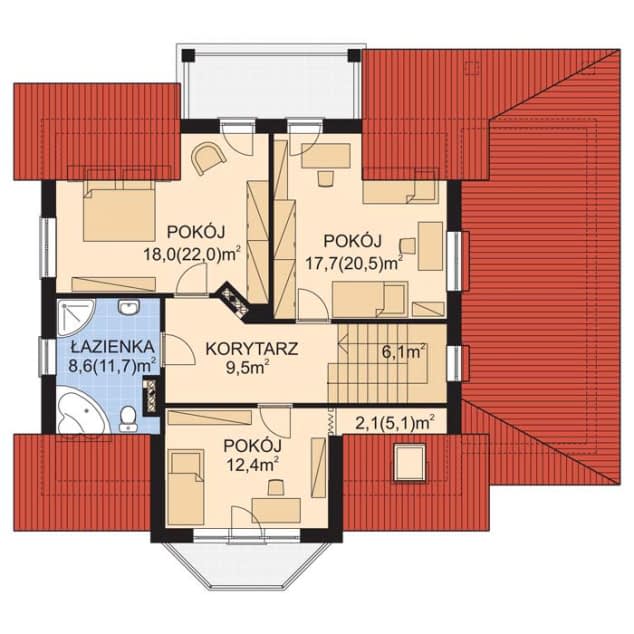 Rzut projektu APS 082 - Poddasze