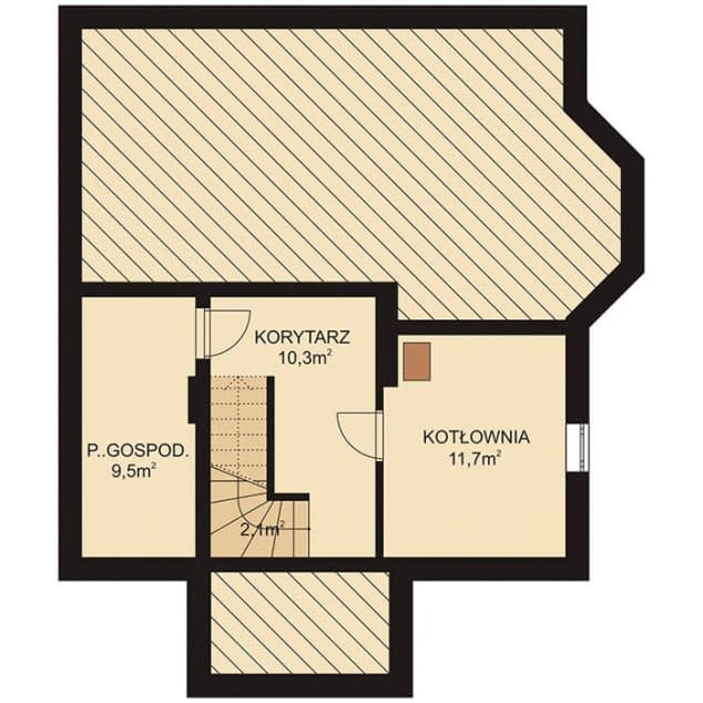 Rzut projektu APS 009 - Piwnica