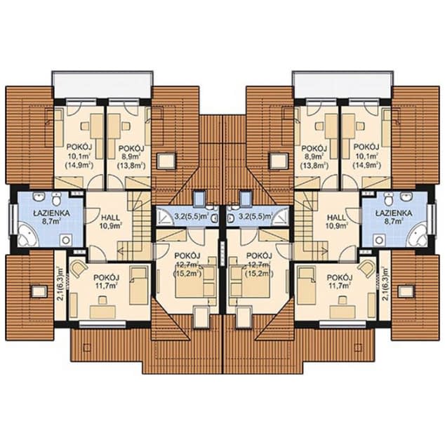 Rzut projektu APS 167 - Poddasze