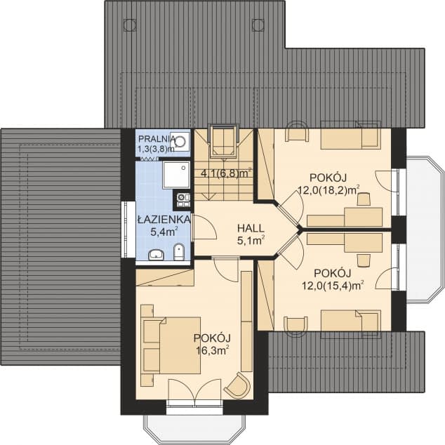 Rzut projektu APS 094 - Poddasze