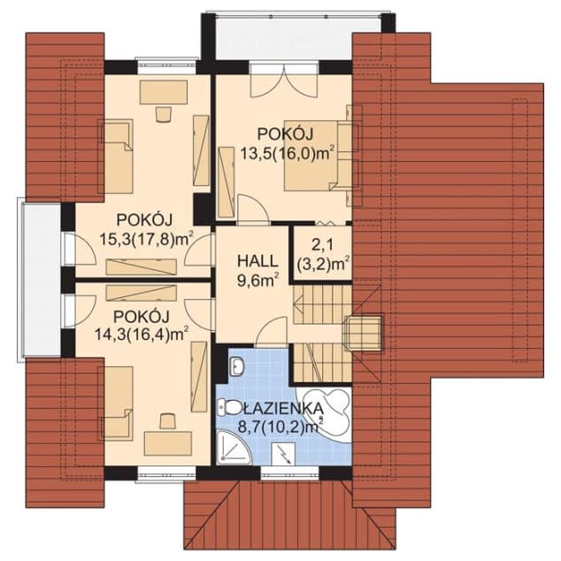Rzut projektu APS 060 - Poddasze
