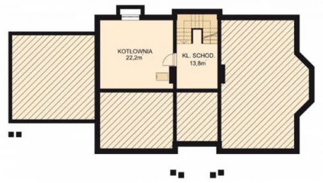 Rzut projektu APS 046 + G - Piwnica