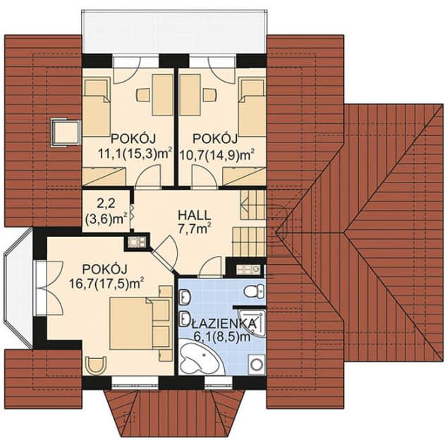 Rzut projektu APS 034 - Poddasze