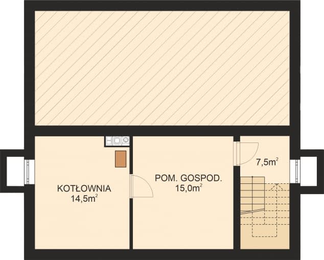 Rzut projektu APS 196 NEW - Piwnica