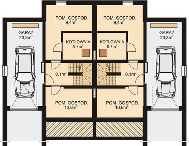 Rzut projektu APS 122 - Piwnica