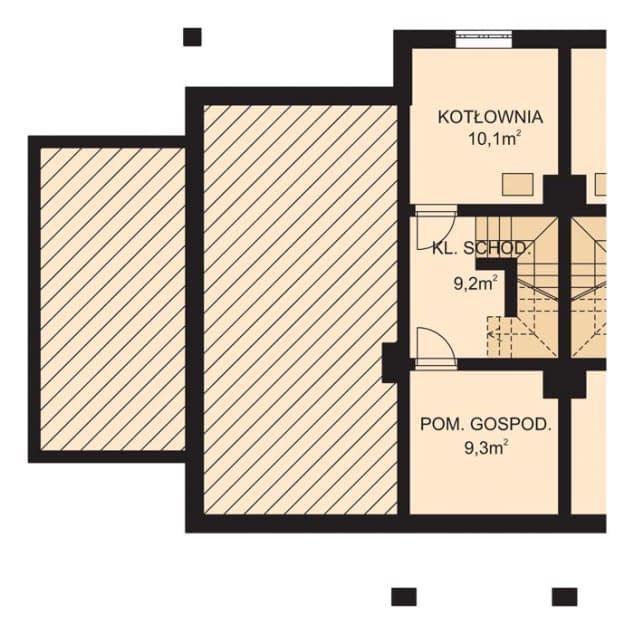Rzut projektu APS 066 - Piwnica