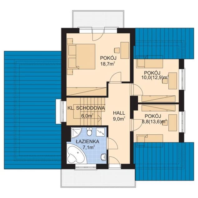 Rzut projektu APS 056 - Poddasze
