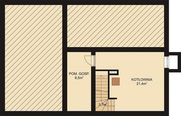 Rzut projektu APS 207 - Piwnica