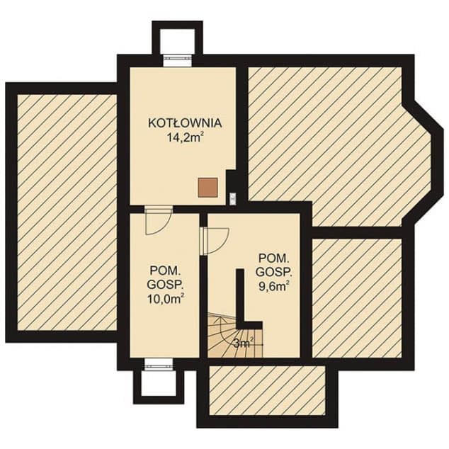 Rzut projektu APS 222 - Piwnica