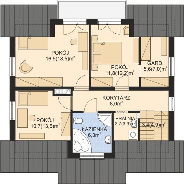 Rzut projektu APS 032 NEW + P - 