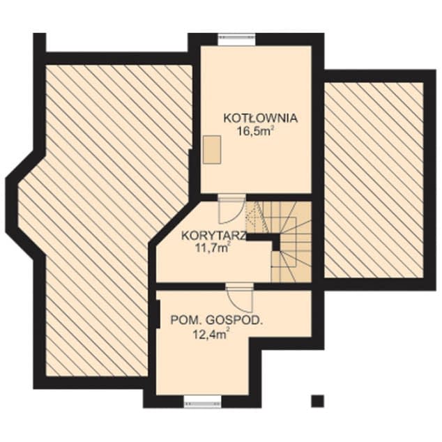 Rzut projektu APS 011 - Piwnica
