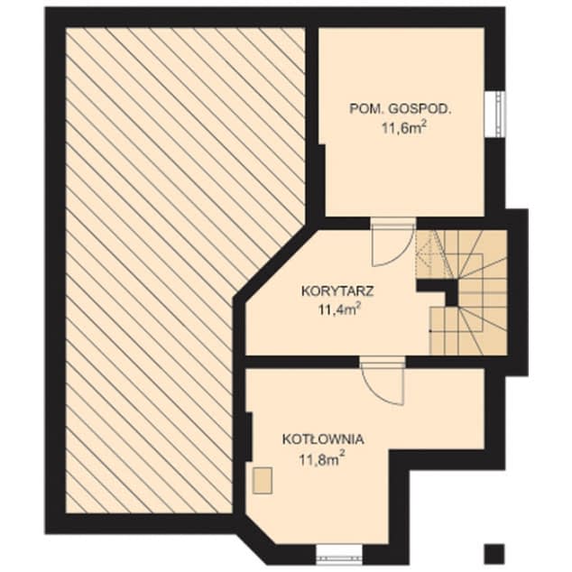 Rzut projektu APS 005 - Piwnica