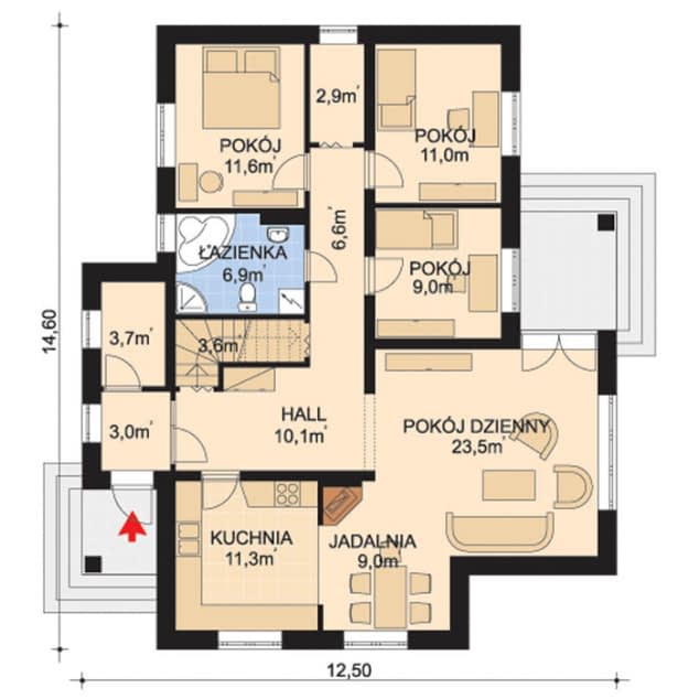 Rzut projektu APS 002 - Parter