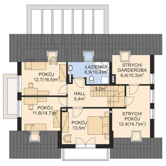 Rzut projektu APS 229 NEW - 