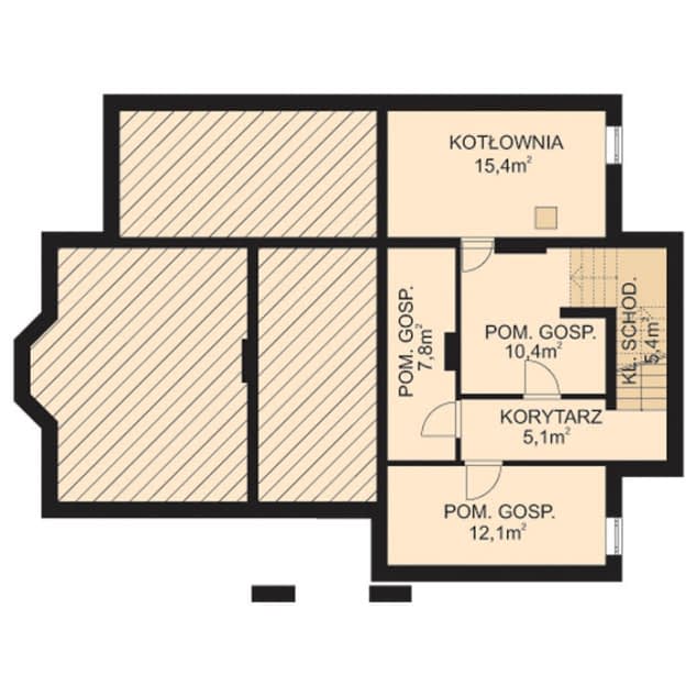 Rzut projektu APS 021 - Piwnica