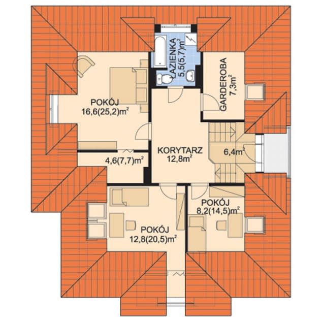 Rzut projektu APS 017 - Poddasze