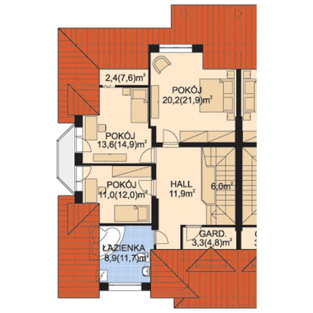 Rzut projektu APS 025 - Poddasze