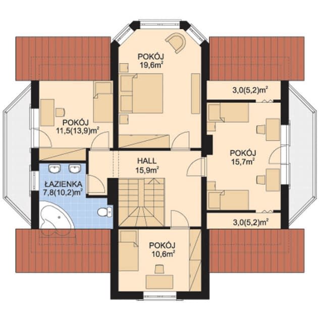 Rzut projektu APS 044 - Poddasze