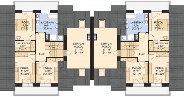 Rzut projektu APS 237 wariant 2 -