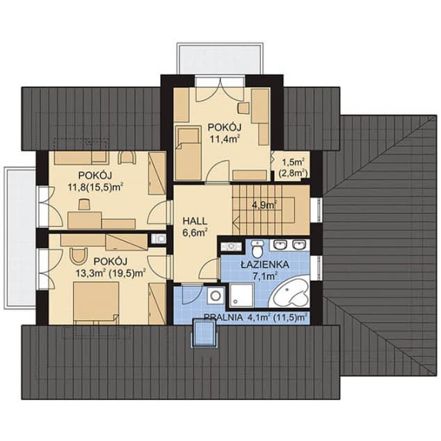 Rzut projektu APS 004 + G -