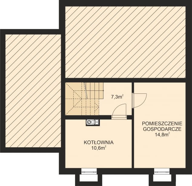 Rzut projektu APS 028 NEW - Piwnica