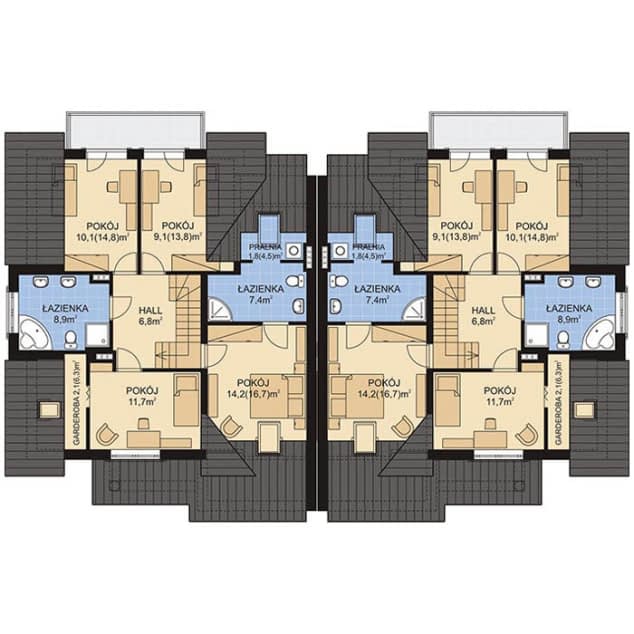 Rzut projektu APS 166 NEW ECO - Poddasze