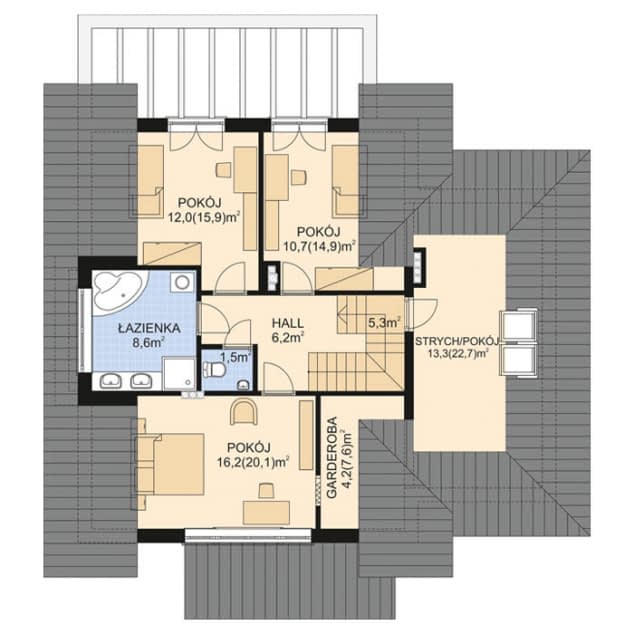 Rzut projektu APS 162 NEW - 