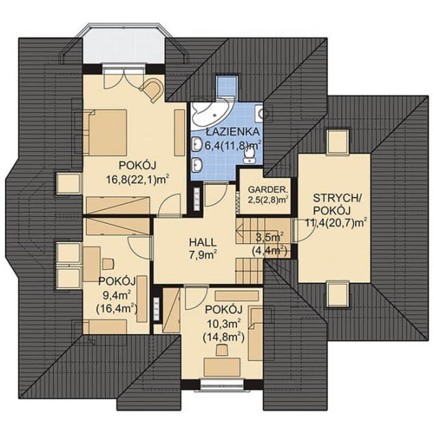 Rzut projektu APS 169 - 