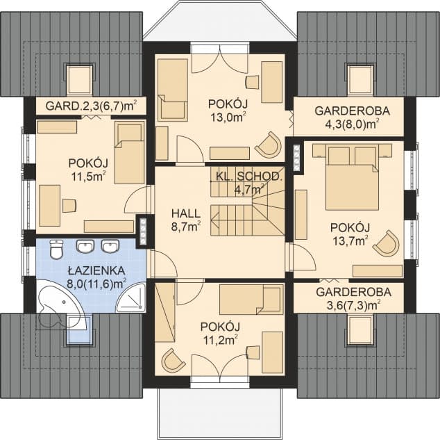 Rzut projektu APS 187 - 