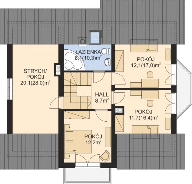Rzut projektu APS 242 ECO - 