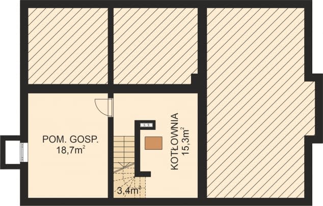 Rzut projektu APS 277 - Piwnica