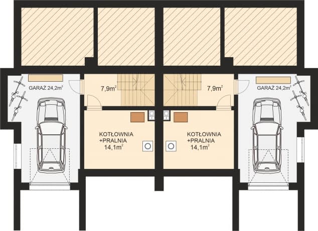 Rzut projektu APS 279 - Piwnica
