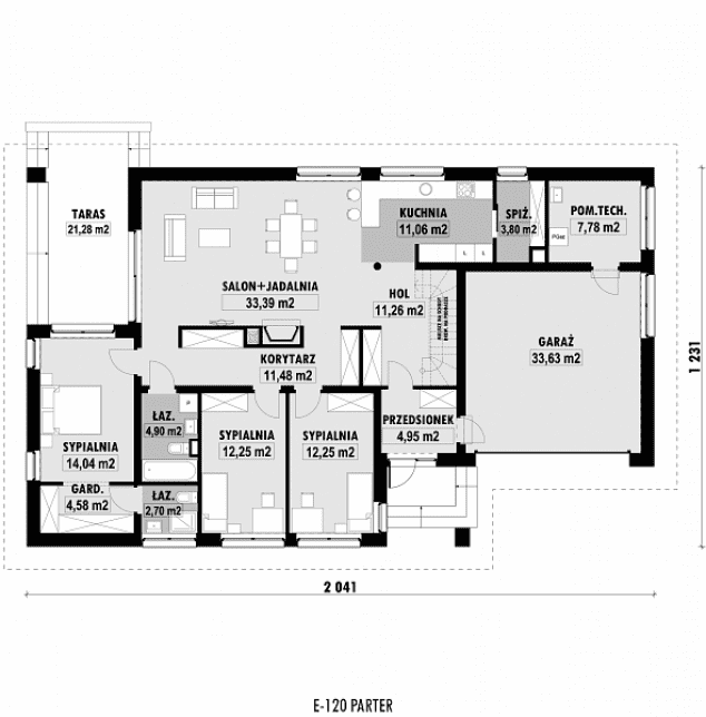 Rzut projektu E-120 -  