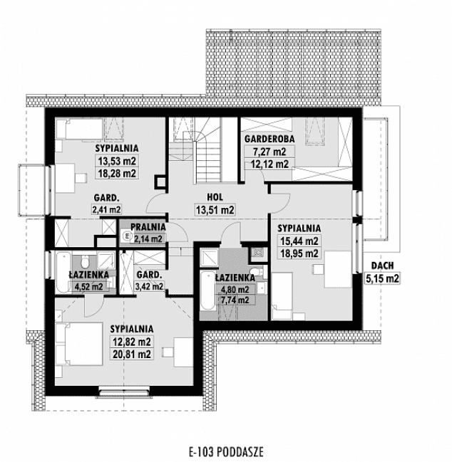 Rzut projektu E-103 -  