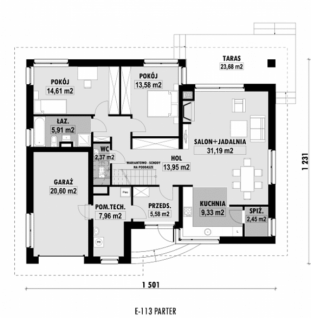 Rzut projektu E-113 -  