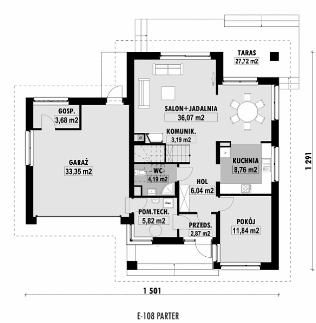 Rzut projektu E-108 -  
