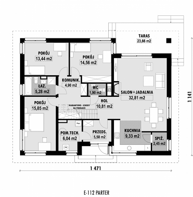 Rzut projektu E-112 -  
