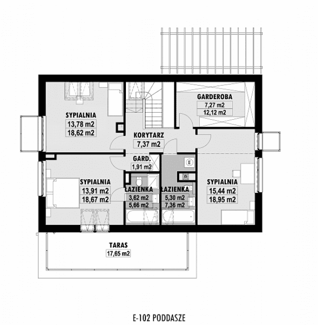 Rzut projektu E-102 -  