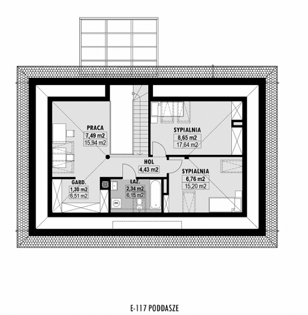 Rzut projektu E-117 -  