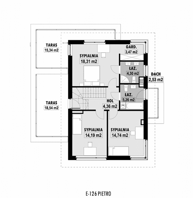 Rzut projektu E-126 -  