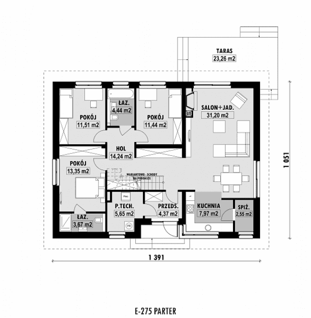 Rzut projektu E-275 -  